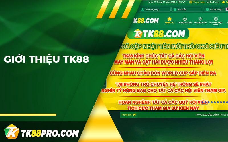 TK88 - Web Tổng Nhà Cái TK88.Com | Tặng 30K 2 Khái quát chi tiết về nhà cái TK88